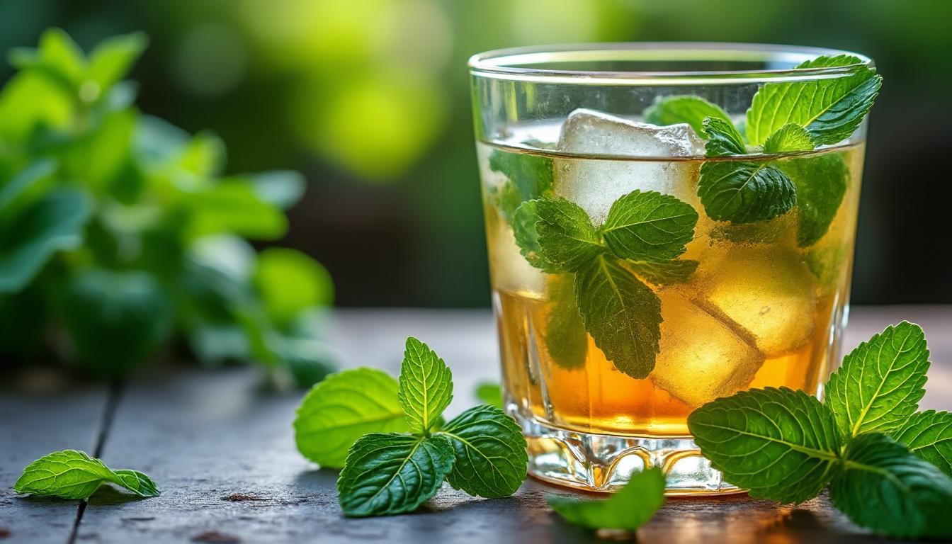 découvrez une recette facile et rapide de sirop de menthe sans sucre, idéale pour une boisson fraîche et saine à tout moment.