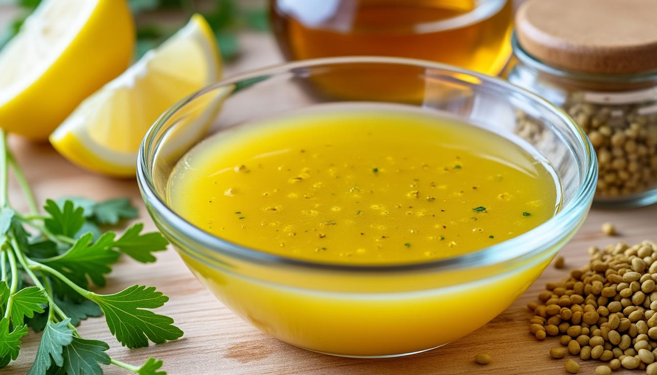 découvrez une recette facile et savoureuse de vinaigrette sans vinaigre, idéale pour vos salades et plats frais, pour un goût léger et original.